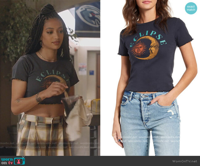 Urban Outfitters Eclipse Lettuce Edge Tee worn by Olivia Baker (Samantha Logan) on All American