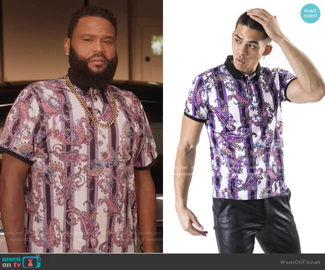 Barabas Paisley Stripe Shirt worn by Andre Johnson (Anthony Anderson) on Black-ish