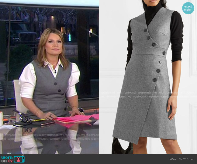 Cefinn Blake Wrap-Effect Dress worn by Savannah Guthrie on Today