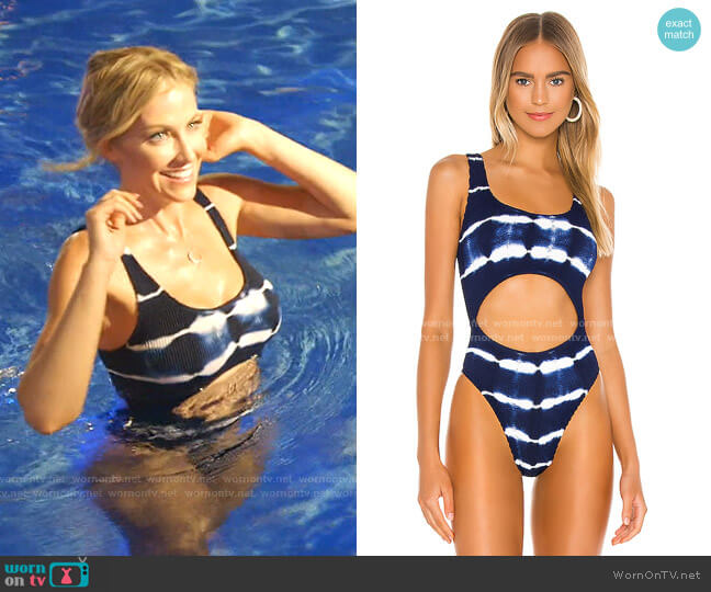 Bond Eye x BOUN The Mishy One Piece worn by Stephanie Hollman on The Real Housewives of Dallas