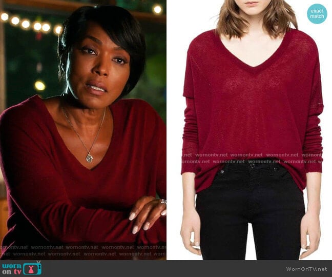 Zadig and Voltaire Brume Sweater worn by Athena Grant (Angela Bassett) on 9-1-1