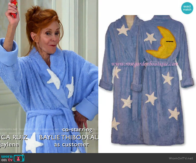 Canyon Group Moon and Stars Robe worn by Sheila (Swoosie Kurtz) on Call Me Kat