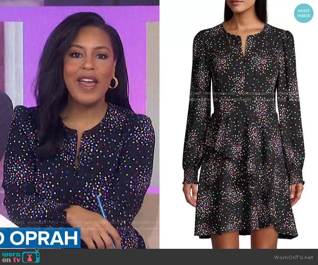 Kate Spade Confetti Cheer Fit & Flare Dress worn by Sheinelle Jones on Today