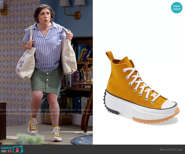 Converse Chuck Taylor® All Star® Run Star Hike High Top Platform Sneaker worn by Kat Silver (Mayim Bialik) on Call Me Kat