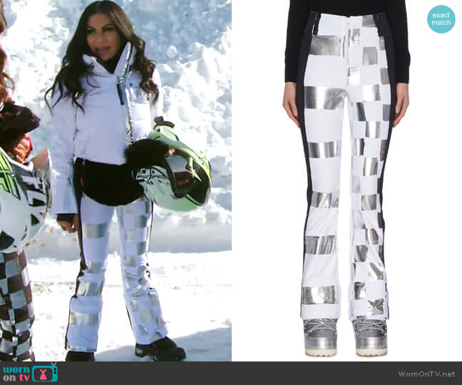 Rossignol x Jcc Dami Metallic Check Ski Pants worn by Jen Shah on The Real Housewives of Salt Lake City