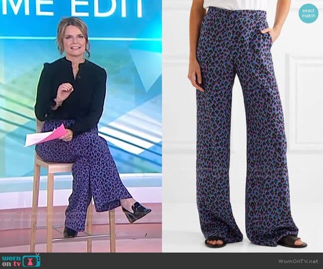 Vanessa Seward Emmanuelle Wide-Leg Pants worn by Savannah Guthrie on Today