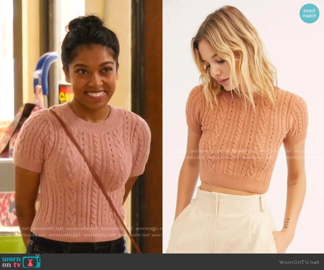 Free People Short & Sweet Crop Sweater