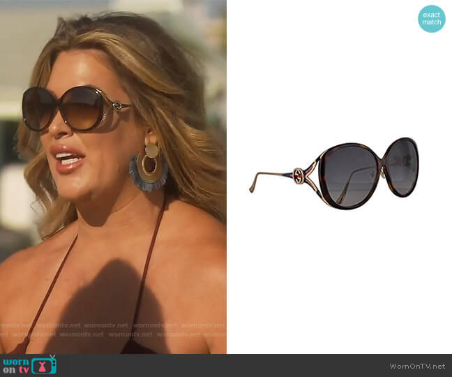 Gucci GG0226SK Glasses worn by Emily Simpson on The Real Housewives of Orange County