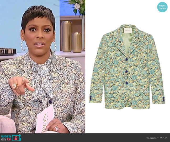 Gucci Liberty Floral Wool Jacket worn by Tamron Hall on Tamron Hall Show