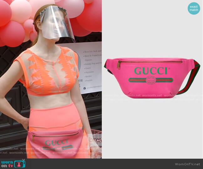 Gucci Print Leather Belt Bag worn by Jennifer Davis Long on The Real Housewives of Dallas