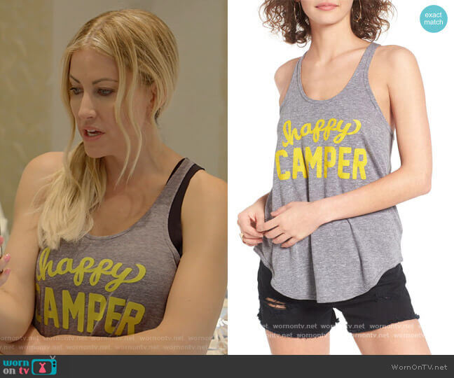 Sub_Urban Riot Happy Camper Athena Tank worn by Stephanie Hollman on The Real Housewives of Dallas