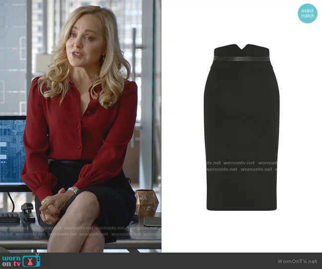 Karen Millen High-Waisted Pencil Skirt worn by Marissa Morgan (Geneva Carr) on Bull