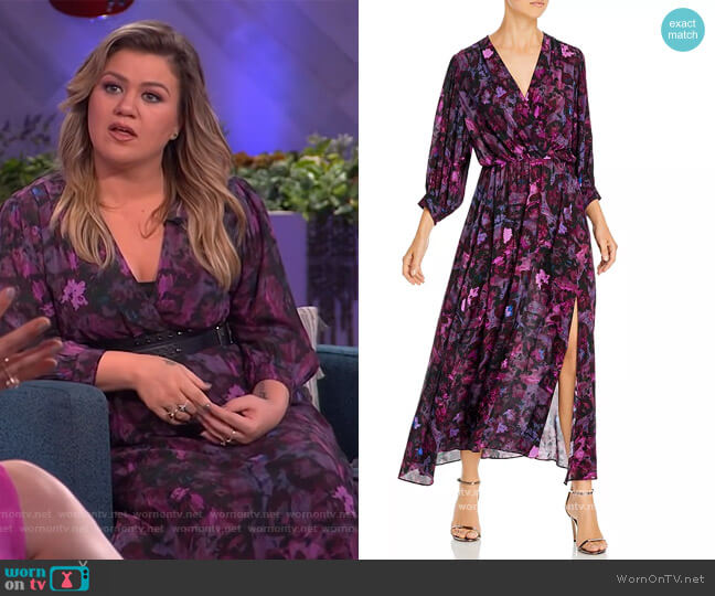 IRO Each Watercolor Print Maxi Dress worn by Kelly Clarkson on The Kelly Clarkson Show