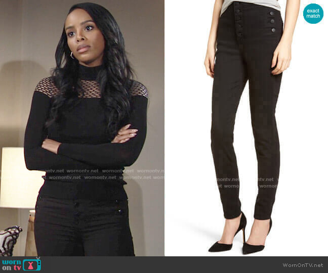 J Brand Natasha Jeans worn by Imani Benedict (Leigh-Ann Rose) on The Young and the Restless