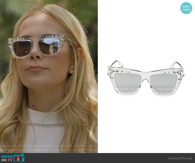 Jimmy Choo Bee Cat Eye Sunglasses worn by Kameron Westcott on The Real Housewives of Dallas
