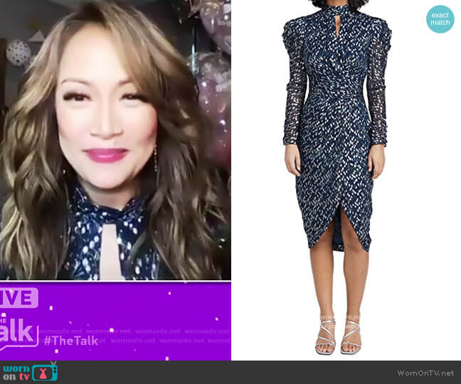 Jonathan Simkhai Reyna Long Sleeve Midi Dress worn by Carrie Inaba on The Talk