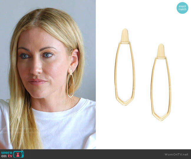 Kendra Scott Patterson Hoop Earrings worn by Stephanie Hollman on The Real Housewives of Dallas