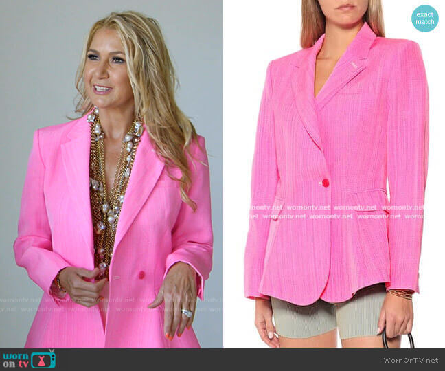 Jacquemus La Veste Qui Vole blazer worn by Kary Brittingham on The Real Housewives of Dallas
