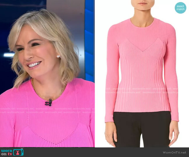 Carolina Herrera Long-Sleeve Crewneck Ribbed Sweater worn by Dr. Jennifer Ashton on Good Morning America