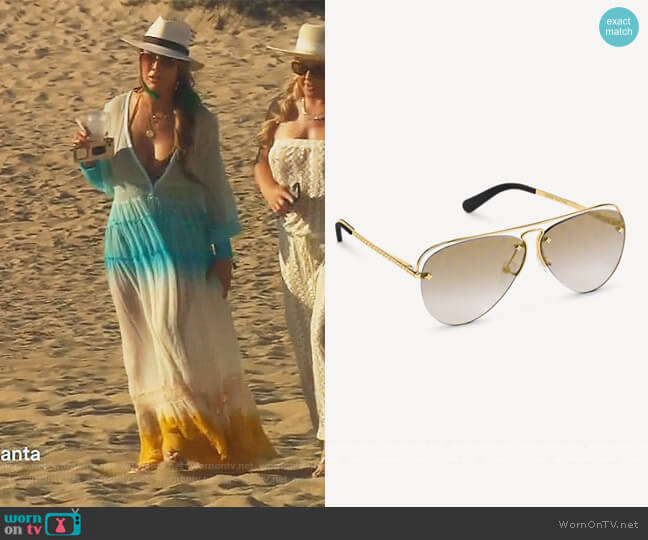 Louis Vuitton Grease Sunglasses worn by Kelly Dodd on The Real Housewives of Orange County