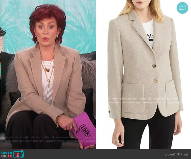 Max Mara Cashmere Pecora Blazer worn by Sharon Osbourne on The Talk