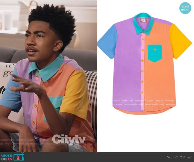 Mokuyobi Vintage Palm Button Up Shirt worn by Jack Johnson (Miles Brown) on Black-ish