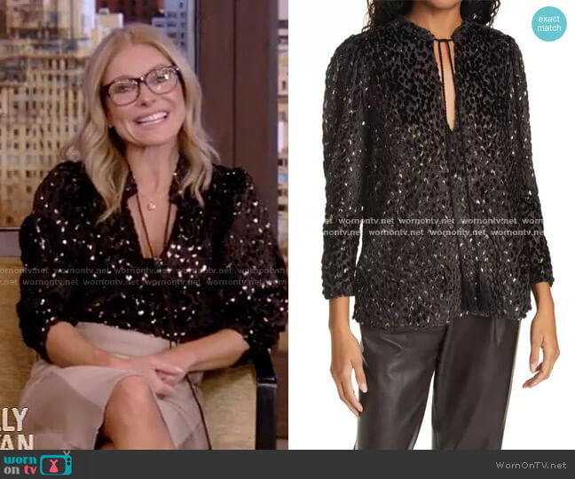 A.L.C. Ophelia Top worn by Kelly Ripa on Live with Kelly and Mark