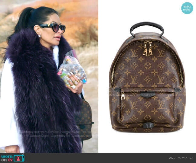 Louis Vuitton Palm Springs MM backpack worn by Jen Shah on The Real Housewives of Salt Lake City