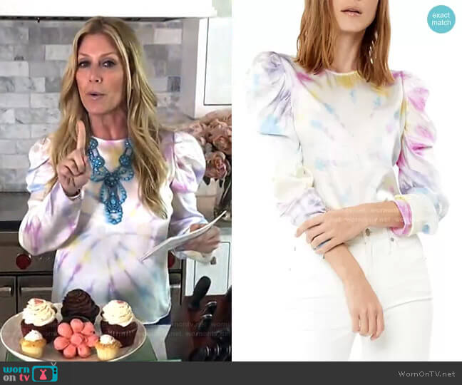 Generation Love Penelope Tie-Dye Puff-Sleeve Blouse worn by Jill Martin on Today