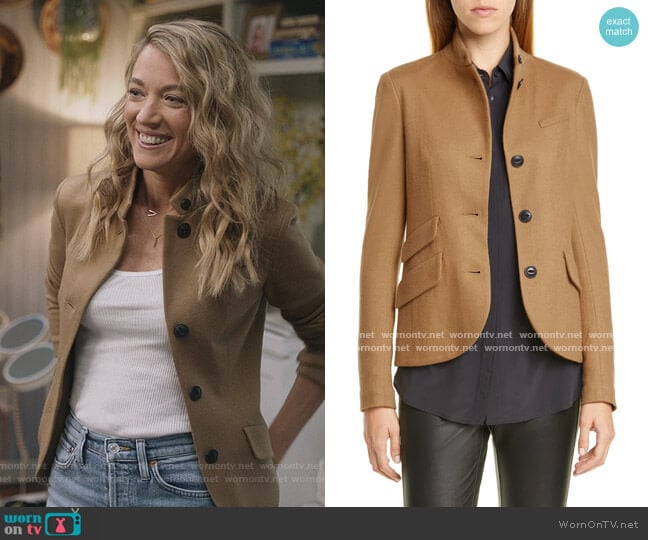 Rag and Bone Slade Blazer worn by Shannon (Natalie Zea) on The Unicorn