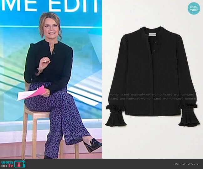 Co Ruffled Blouse worn by Savannah Guthrie on Today