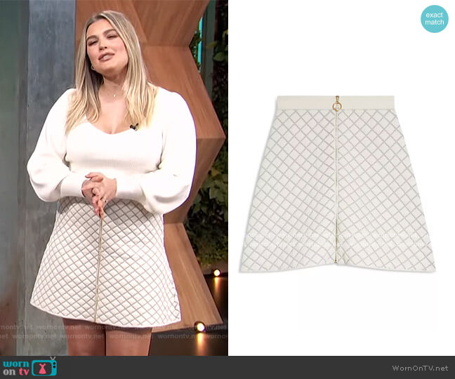 Sandro Hamyl Quilted Skirt worn by Carissa Loethen Culiner on E! News