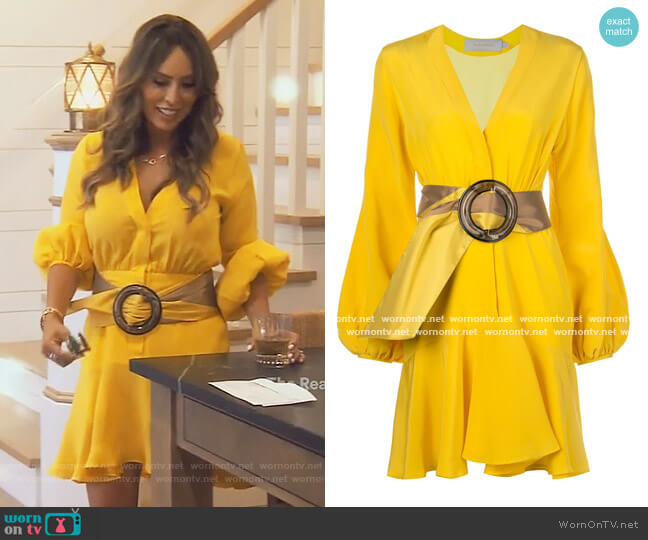 Silvia Tcherassi Belted Wrap Dress worn by Kelly Dodd on The Real Housewives of Orange County