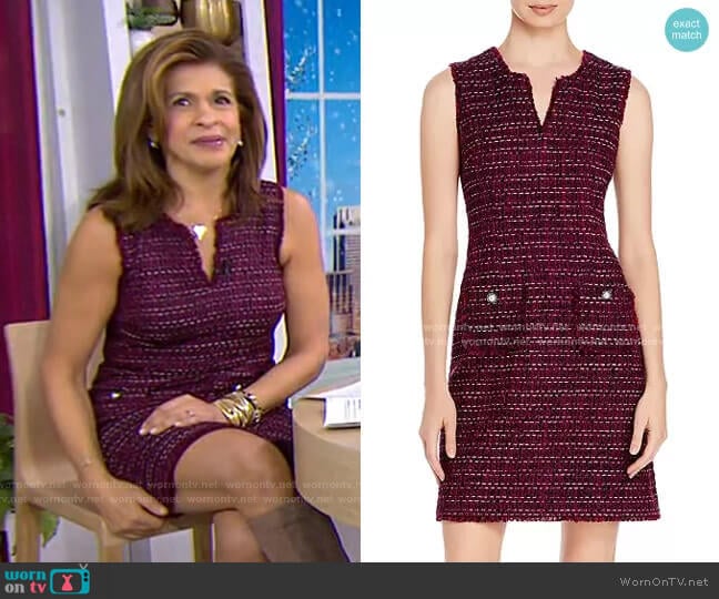 Karl Lagerfeld Sleeveless Tweed Dress worn by Hoda Kotb on Today