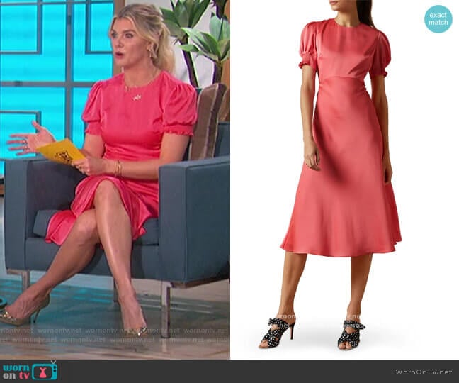 Ted Baker Blaer Bias Midi Dress worn by Amanda Kloots on The Talk