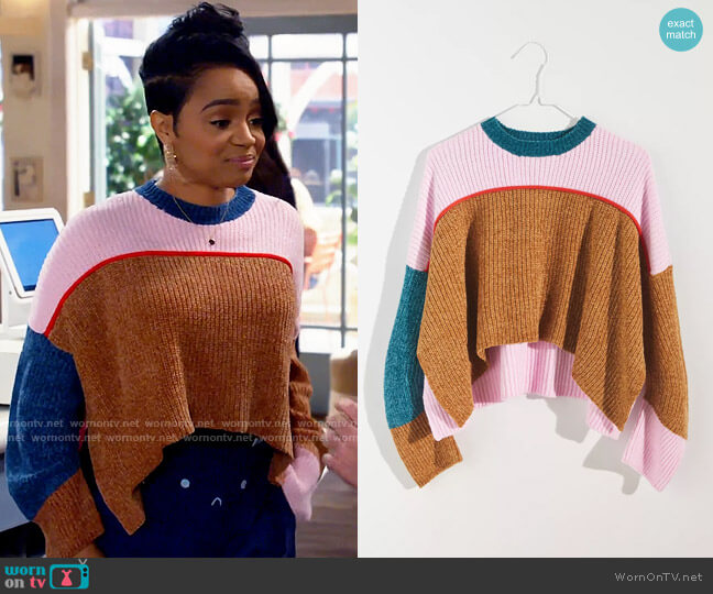 Urban Outfitters Fife Pullover Sweater worn by Randi (Kyla Pratt) on Call Me Kat