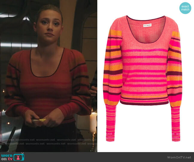 Ulla Johnson Kariana striped cashmere-blend sweater worn by Betty Cooper (Lili Reinhart) on Riverdale