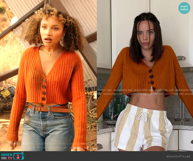 Urban Outfitters Rose Cropped Cardigan