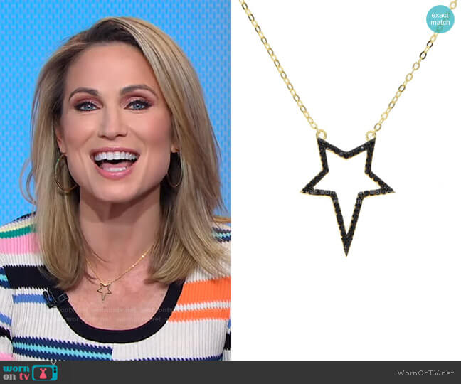 Accessory Concierge Rising Star Necklace worn by Amy Robach on Good Morning America