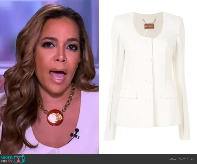 Altuzarra Tamaar plunging-neck blazer worn by Sunny Hostin on The View