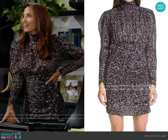 ba&sh Acia Dress worn by Lily Winters (Christel Khalil) on The Young and the Restless