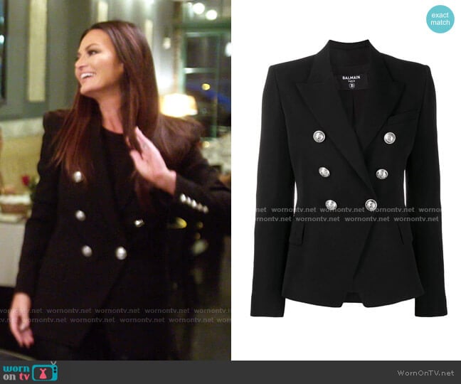 Balmain Double Breasted Blazer worn by Lisa Barlow on The Real Housewives of Salt Lake City