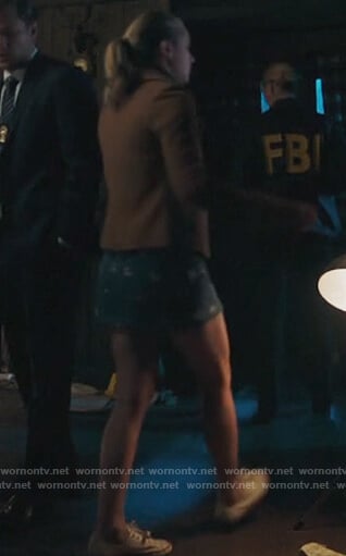 Betty’s floral embroidered denim shorts on Riverdale