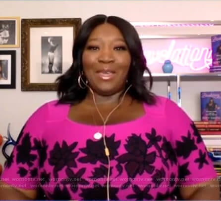 Bevy Smith’s pink floral dress on Good Morning America