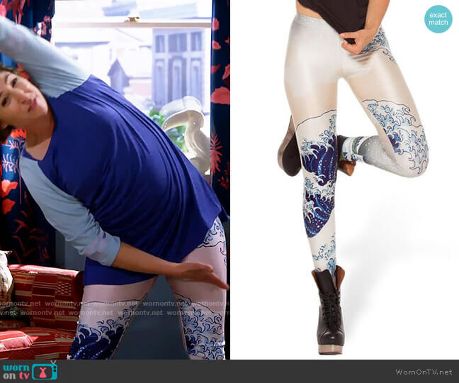 Black Milk The Great Wave Leggings worn by Kat Silver (Mayim Bialik) on Call Me Kat
