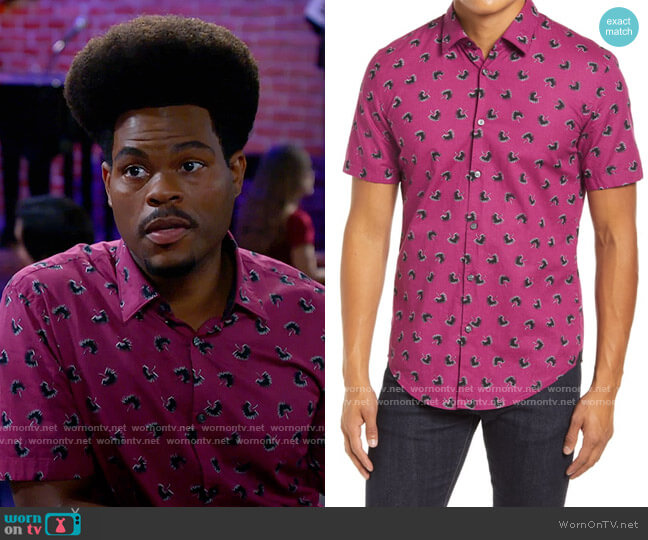 BOSS Ronn Shirt worn by Carter (Julian Gant) on Call Me Kat
