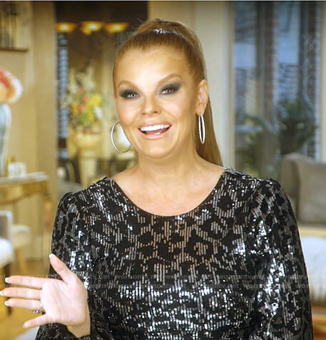 Brandi’s sequin leopard dress on The Real Housewives of Dallas