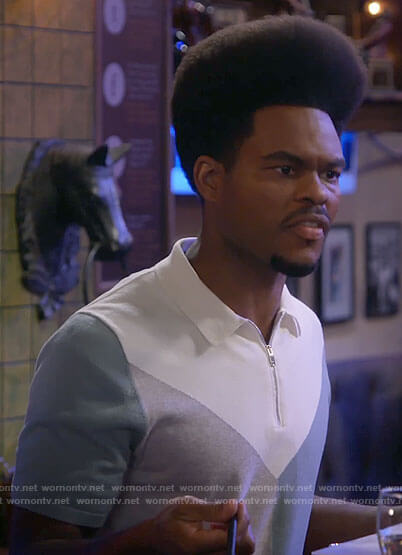 Carter’s colorblock zip polo shirt on Call Me Kat