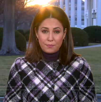 Cecilia’s plaid coat on Good Morning America