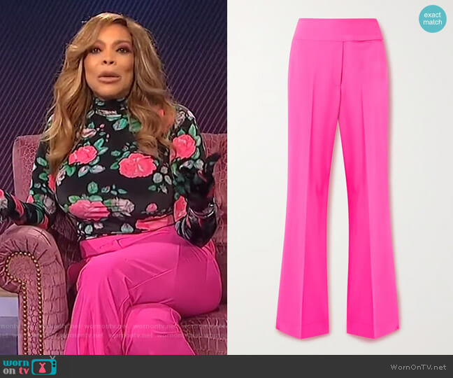 Christopher John Rogers Neon wool-blend pants worn by Wendy Williams on The Wendy Williams Show